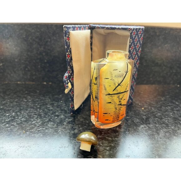 Vtg Double Sided Reverse Glass Painting Chinese Snuff Bottle Glass Signed - Picture 5 of 10